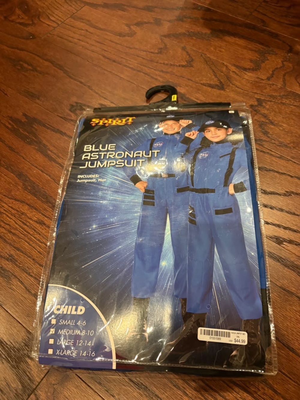 Spirit Blue Astronaut Jumpsuit Costume with Black Accents